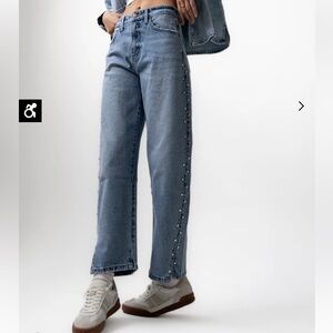 Bohme Cleo Studded Wide Leg Jeans (brand new with tags)